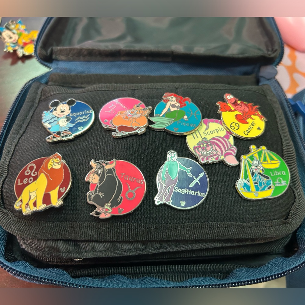 Disney Parks Zodiac Sign Pin Set of 9